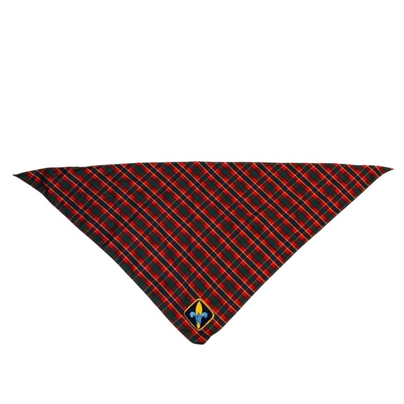 Boy Scout Plaid Scarf with Patch - Picture 2 of 2